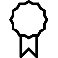 O nas badge
